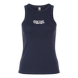 The EMB S&S Activewear Women's CenCal Youth Rugby Baby Rib Tank features “GEN CAR RIGHT LEFT” in white and purple—ideal for fans seeking a stylish rugby tank top.