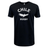 A black Nations of Rugby Chile Rugby Supersoft Tee with white text by WRS LAT.