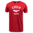 A Nations of Rugby Chile Rugby Supersoft Tee with white text and red shirt from WRS LAT.