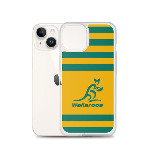 Wallaroos Rugby Striped iPhone Case Gold/Green Official Rugby Australia Women's Team
