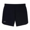 Navy blue Canterbury Elite Woven gym shorts with a logo on the left hem, displayed against a white background.