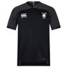 The De La Salle Vapodri Evader Jersey by EMB Canterbury, designed with short sleeves and a distinctive Canterbury neckline, features the "De La Salle Rugby" text on the front along with the iconic logo. This jersey includes moisture-wicking technology to ensure you stay cool during intense matches.