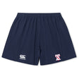 The EMB Canterbury Philly Whitemarsh RFC Yokohama Short features a navy design with an elastic waistband, white Canterbury logo on the left leg, and a red and white crest on the right.