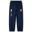 The Philly Whitemarsh RFC Cuffed Hem Stadium Pant by EMB Canterbury is a navy men's pant with an elastic waistband, cuffed hems, the Canterbury logo, "Canterbury of New Zealand" text, and a left thigh crest.