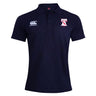 The Philly Whitemarsh RFC Waimak Polo by EMB Canterbury features a Canterbury logo on the right chest and a graphic bell logo on the left, making it ideal for fans of classic men's rugby polo style.