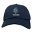 The EMB S&S Activewear Syracuse Silverbacks Adult Low-Profile Cotton Twill Dad Cap is navy blue with an embroidered roaring gorilla logo and "Silverbacks Syracuse" text on the front.
