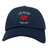 The Les Bleus France Rugby Dad Cap by EMB S&S Activewear features "LES BLEUS FRANCE RUGBY" and a red rooster logo on navy blue cotton twill, offering classic dad cap style.