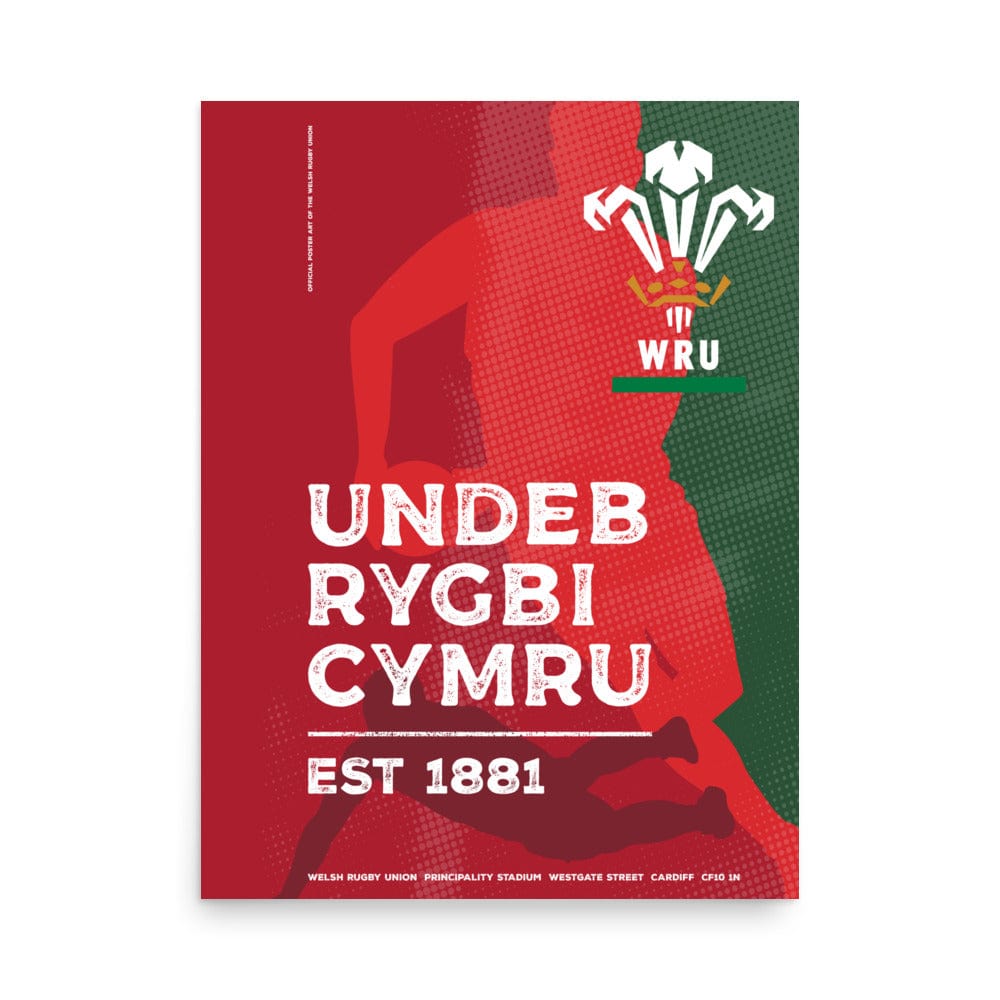 Wru Ribbon Wales 'UNDEB RYGBI CYMRU' 1881 Poster | World Rugby Shop