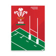 Official Wales Rugby Union poster for PF LIC's Wales 'Rugby Pitch' Poster enthusiasts.