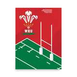 Official Wales Rugby Union poster for PF LIC's Wales 'Rugby Pitch' Poster enthusiasts.