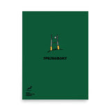 A Springboks Kicking It Through the Goal Post Poster with the word PF LIC on it.