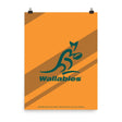 The Wallabies Green Logo Poster by PF LIC.