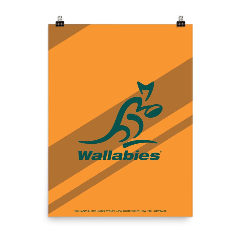 The Wallabies Green Logo Poster by PF LIC.