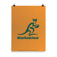 The Wallabies Herringbone Poster by PF LIC on a poster.