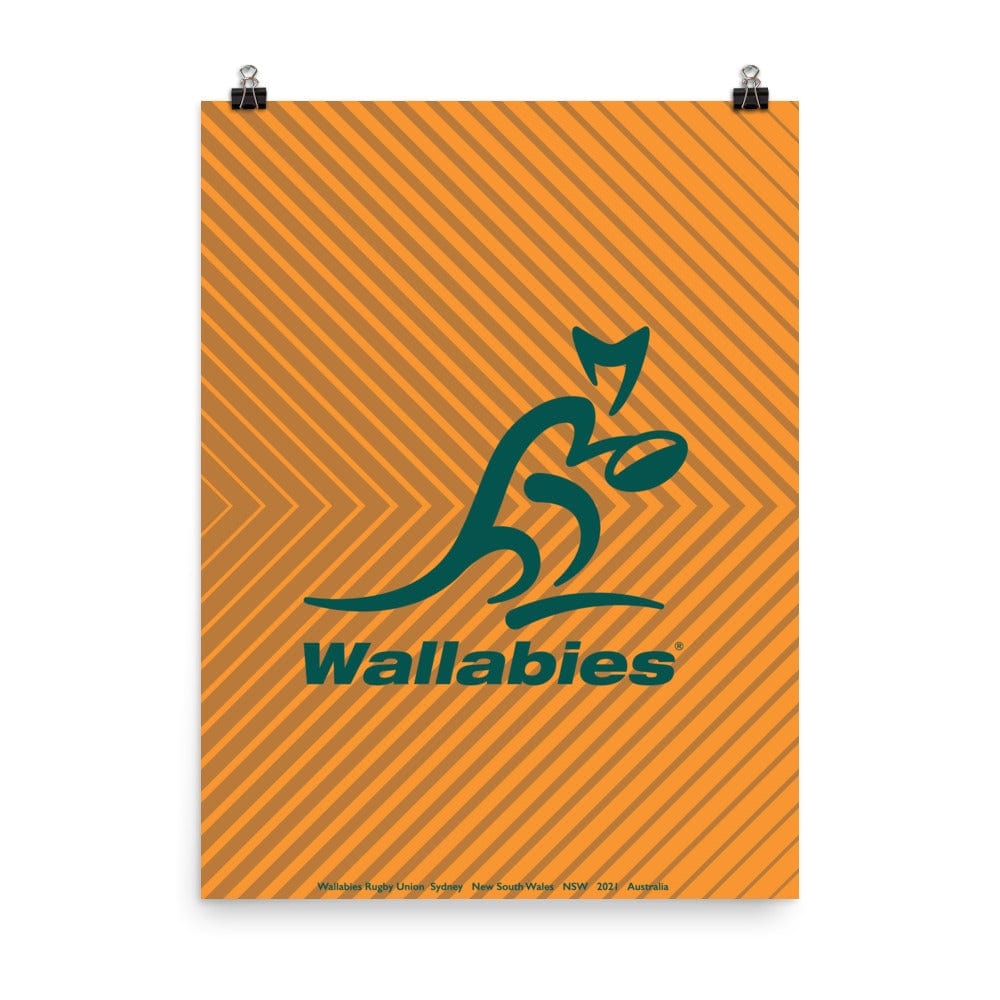 Wallabies Herringbone Poster Official Rugby Australia Merchandise