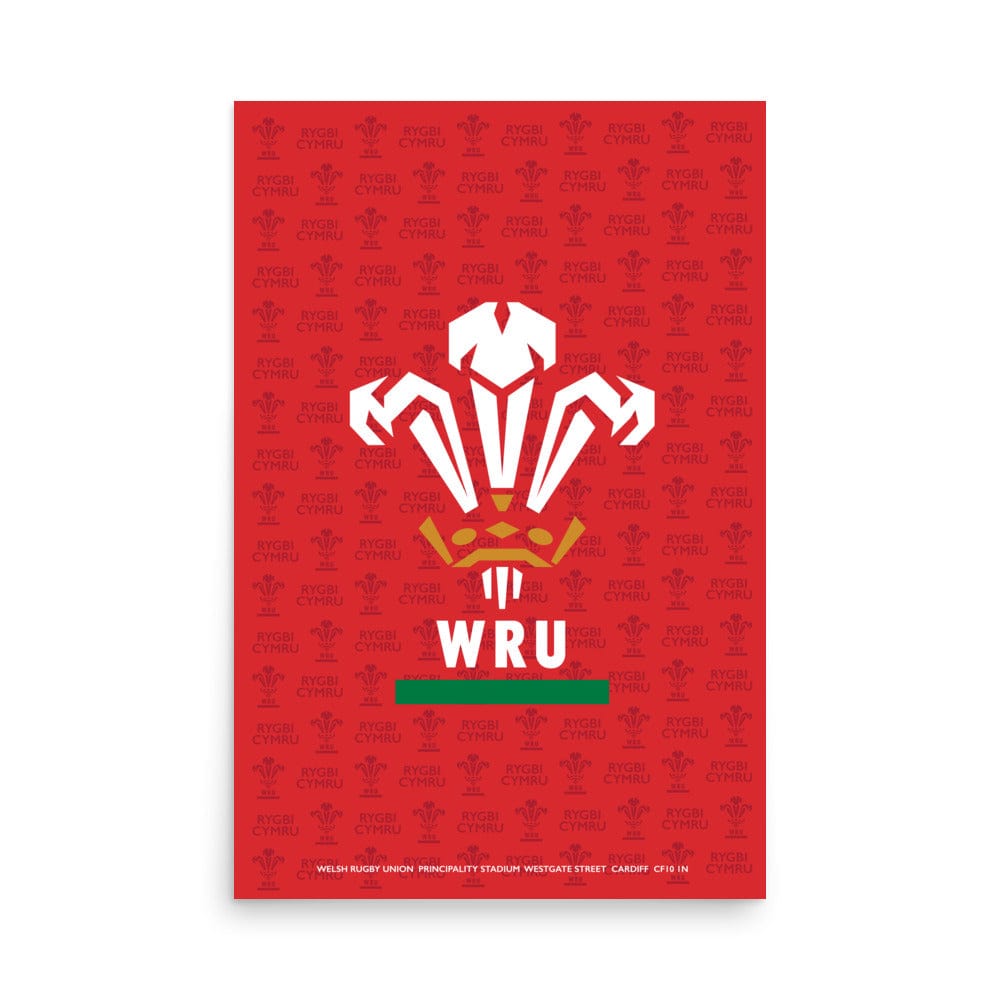Wales Rugby WRU 'Logo' Poster World Rugby Shop