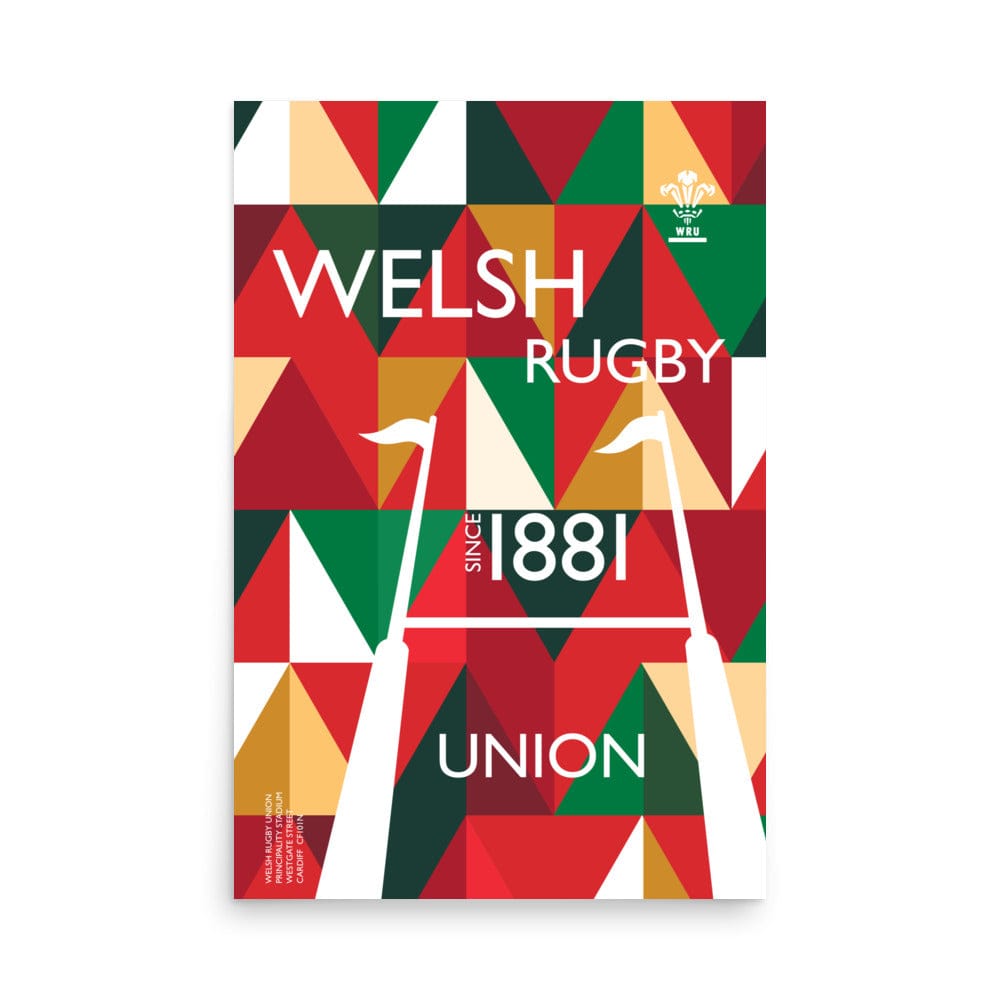 Wales Rugby Color Block Poster World Rugby Shop