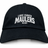Black cotton twill Lake Zurich Adult Low-Profile Cotton Twill Dad Cap with white embroidered Lake Zurich Maulers Rugby team branding on the front.