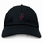 West Potomac RFC Adult Low-Profile Cotton Twill Dad Cap in black cotton twill featuring an embroidered maroon West Potomac Rugby shield logo with a beaver.