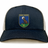 The Media Rugby Retro Trucker Cap by EMB S&S Activewear is a navy and white hat featuring a “Media Rugby” patch with a howling wolf, “Est 1973” text, and an adjustable snapback closure.