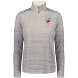 Show your support in style with the EMB Augusta Women's Nations of Rugby Les Bleus Pursuit 1/4 Zip Pullover, featuring a quarter-zip collar, "Les Bleus France Rugby" logo, and a red rooster emblem on the left chest.