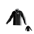 Missoula All-Maggots Denver Woven Jacket by Teamatical in black and gray, featuring a white emblem on the left chest; front view shown with a smaller image displaying the back.