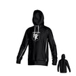 Teamatical New Saint Andrews College Malta Canterbury Kirra Performance Hoody in black, featuring white accents and a front crest logo with a rearing lion; plain back.