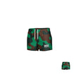 Teamatical WRS WOMENS PRO SHORT - CAMO features green and brown camo athletic shorts with white drawstrings and "WRS" text on the left leg, shown in two sizes against a white background.
