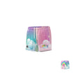 The Teamatical MENS REFEREE SHORT features a pastel gradient with a cloud design, rainbow accents, drawstring waist, and a logo on the front left leg.