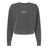 Introducing the Godzilla Rugby Football Club Women’s Garment-Dyed Mid-Length Crewneck Sweatshirt by EMB S&S Activewear. This dark gray, heavyweight fleece sweatshirt features a mid-length, slightly cropped silhouette for a contemporary look. The front center showcases “GORZILLA” and a gorilla graphic, making it a standout piece for any wardrobe.