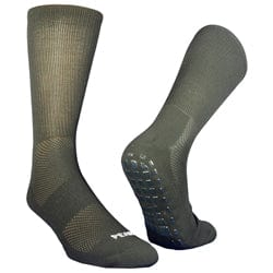 a pair of Pearsox Grip Crew Socks with black soles by Pearsox.