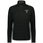 The EMB Augusta Women's Nations of Rugby Ireland Pursuit 1/4 Zip Pullover in black features moisture-wicking fabric, with "IRELAND RUGBY" and a white shamrock logo on the left chest.