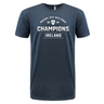 A supersoft, gray Ireland Rugby 6 Nations 2024 Champions tee from WRS LAT.