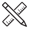 An icon featuring a crossed pencil and ruler symbolizes the Personalization Charge by Personalization, epitomizing tools for measurement and drawing.