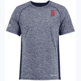 A grey and black St. Ignatius Rugby Electrify Coolcore Training Tee, designed with Coolcore technology for efficient moisture distribution, by WRS Augusta.
