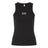 The Lewis County Elks Women’s Baby Rib Tank by EMB S&S Activewear is a black, sleeveless tank top featuring “Elks” and “High Point” printed in white on the chest, designed in a classic style with a flattering stretch-fit.