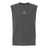The NOVA Barbarians Rugby Unisex Muscle Tee by EMB S&S Activewear features a dark gray sleeveless design with a centered "NOVA ENGLAND" logo, green, red, and white chest detailing, and is made from heavyweight garment-dyed cotton.