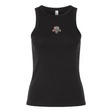 The EMB S&S Activewear Women's NOVA Barbarians Rugby Baby Rib Tank is a black tank with a small chest-center "Nova Insurance" logo—perfect for NOVA Barbarians fans.