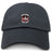 The Castle Rock Pirates Rugby Adult Low-Profile Cotton Twill Dad Cap by EMB S&S Activewear features a black design with an embroidered "Pirates Rugby Castle Rock" skull, crossed rugby balls, and red wings—ideal for fans seeking style.