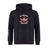 The Castle Rock Pirates Rugby Club Hoodie by WRS Canterbury features "Pirates Rugby Castle Rock" text, a skull with crossed rugby balls and red wings on the chest, and white stripes on the left sleeve.