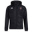 The Castle Rock Pirates Rugby Club Vaposhield Full Zip Rain Jacket by EMB Canterbury features a hood, water-resistant VapoShield tech, a white Canterbury logo on the right chest, and the team crest with text on the left chest.