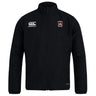 Stay comfortable on and off the field in the Castle Rock Pirates Rugby Club Track Jacket by EMB Canterbury. This lightweight, water-repellent black jacket features a "Canterbury" logo on the right chest and an embroidered club badge on the left.