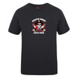 The Castle Rock Pirates Rugby Club Plain Tee by WRS Canterbury is a black cotton blend t-shirt featuring a skull and crossbones with red bandana, rugby balls, and “Pirates Rugby Castle Rock”—a bold, customizable choice for fans.