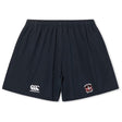 The Castle Rock Pirates Rugby Yokohama Short by EMB Canterbury features a school crest on the right leg and a Canterbury logo on the left, making it perfect for training or matches.