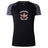 The Castle Rock Pirates Rugby Women's Elite Training Tee by WRS Canterbury is a lightweight black and gray shirt with “Pirates Rugby Castle Rock” and a skull logo, made from moisture-wicking fabric for comfortable training.
