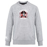 The Castle Rock Pirates Rugby Club Crew Sweatshirt by WRS Canterbury features a gray ultra-soft design, chest logo with skull, crossed swords and rugby balls, embroidered CCC logo, and small white "Kukri" logo on the left sleeve.