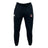 The Castle Rock Pirates Rugby Leisure Sweatpant by EMB Canterbury features a drawstring waist, white Canterbury logo on the left, an embroidered red-detailed crest on the right, and is made from recycled polyester fleece for comfort and sustainability.