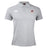 The Castle Rock Pirates Rugby Waimak Polo by EMB Canterbury is a light gray men's short-sleeve polo with a collar, three buttons, and two embroidered chest logos, including the iconic Canterbury logo, inspired by the classic CCC Waimak Rugby style.