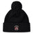 Stay warm in the Castle Rock Pirates Rugby Pom Pom Beanie by EMB Canterbury—this black knit, fleece-lined hat features a pom-pom and an embroidered “Pirates Rugby Castle Rock” skull and crossbones logo on the front cuff.