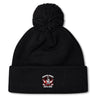 Stay warm in the Castle Rock Pirates Rugby Pom Pom Beanie by EMB Canterbury—this black knit, fleece-lined hat features a pom-pom and an embroidered “Pirates Rugby Castle Rock” skull and crossbones logo on the front cuff.